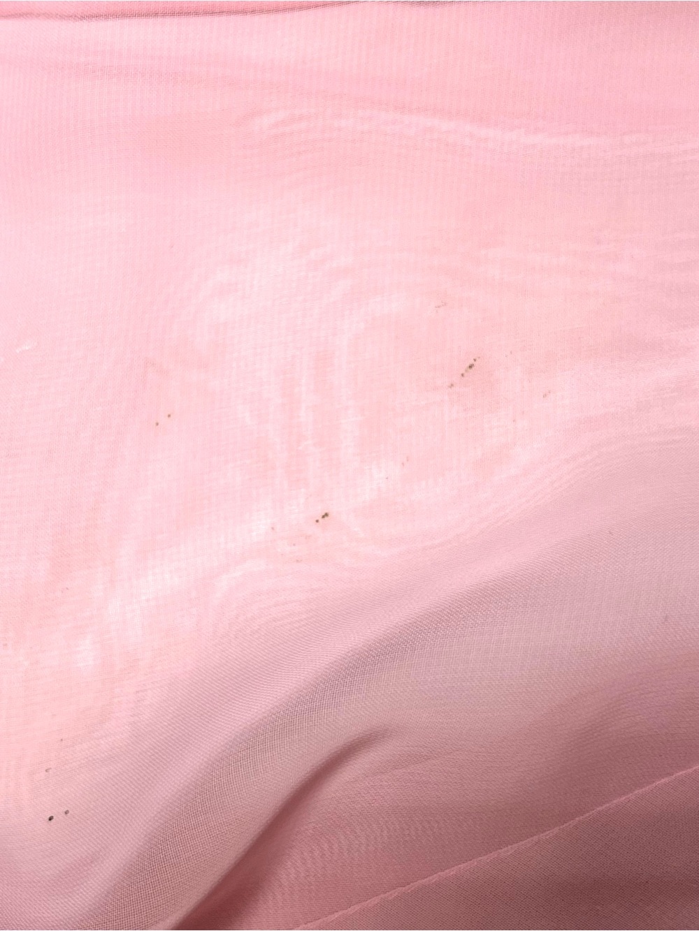 Elegant 1970s Pink Long-Sleeve Evening Dress with Sheer Yoke - Picture 14 of 15